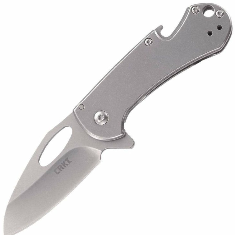 New Models * | Half-Price Columbia River (Crkt) Crkt Bev-Edge, 2.54 Blade, Gray Stainless Steel Handle 4630