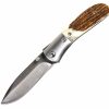 Mini Knifves * | Suitable Price Columbia River (Crkt) Columbia River M4 Pocket Knife With Stag Handles, Plain