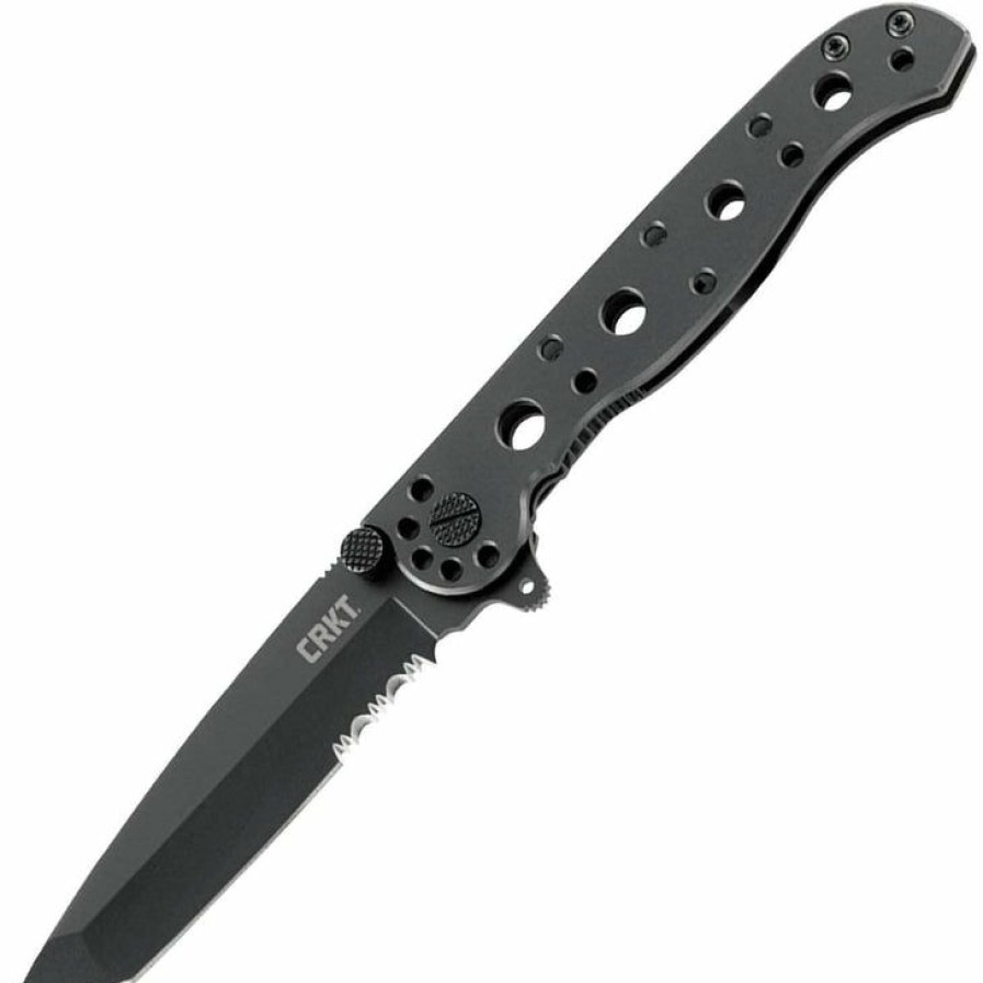 New Models * | Suitable Price Columbia River (Crkt) Crkt M16-10Ks, 3 Serrated Black Blade, Black Stainless Steel Handle