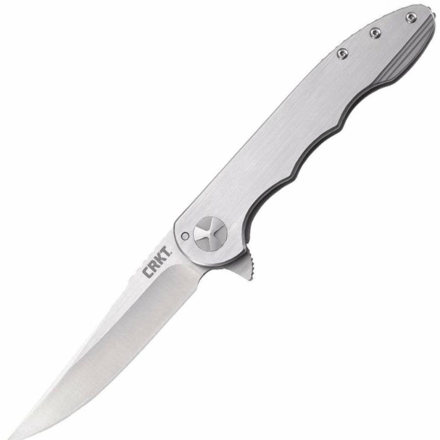 New Models * | Suitable Price Columbia River (Crkt) Crkt Up & At 'Em, 3.62 Blade, Stainless Steel Handle 7076