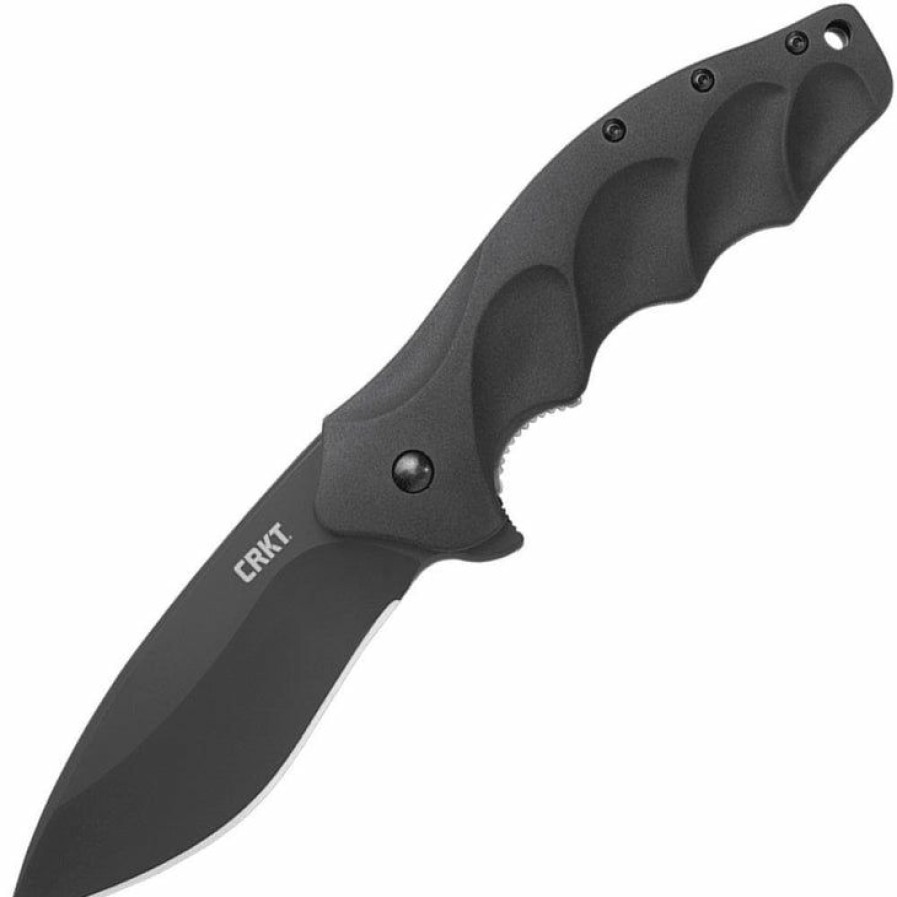 New Models * | Affordable Price Columbia River (Crkt) Crkt Foresight, 3.5 Plain Blade, Black Aluminum Handle K220Kkp