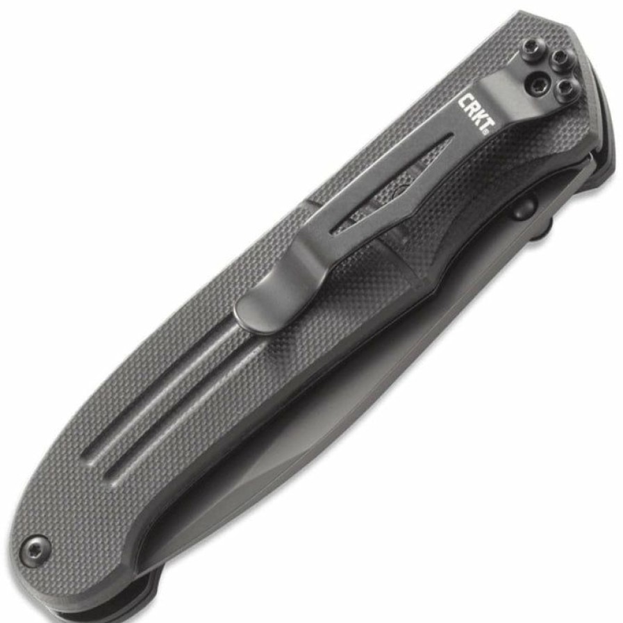 Sharp Knifves * | Reasonable Price Columbia River (Crkt) Crkt Ignitor T, 3.38 Veff Serrated Assisted Blade, Black G10 Handle 6865