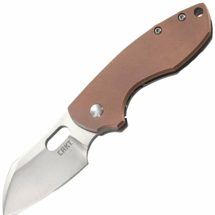 Sharp Knifves * | Suitable Price Columbia River (Crkt) Crkt Pilar, 2.4 Blade, Copper/Steel Handle 5311Cu