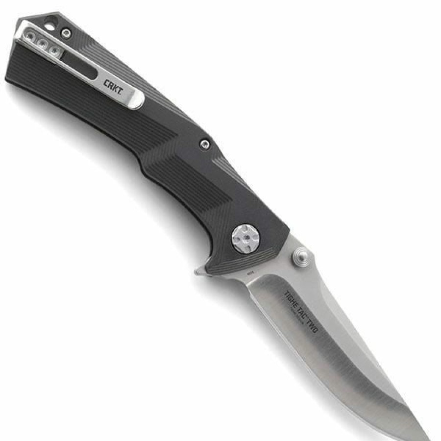 Sharp Knifves * | Moderate Price Columbia River (Crkt) Columbia River Cr5230 Tighe Tac Two Clip Point Single Blade Pocket Knife