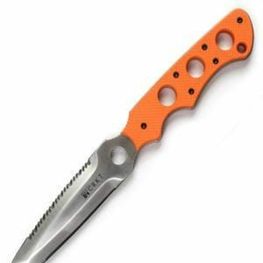 Sharp Knifves * | Favorable Price Columbia River (Crkt) Columbia River Hammond A.B.C. Er Dual-Edged Fixed Blade Knife With Orange Z