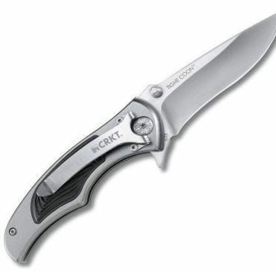 New Models * | Affordable Price Columbia River (Crkt) Crkt Tighe Coon, 3.22 Blade, Aluminum Handle W/ Grip Threads 5270