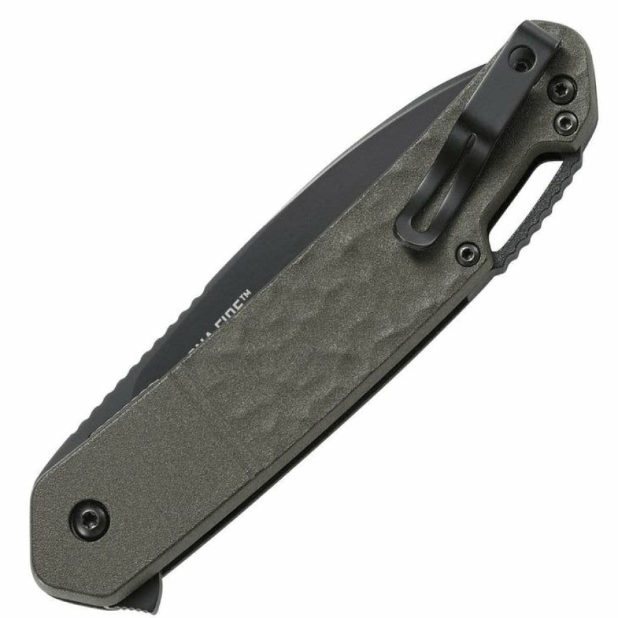 Sharp Knifves * | Reasonable Price Columbia River (Crkt) Crkt Bona Fide, 3.52 1.4116 Blade, Od Green Aluminum Handle K542Gkp