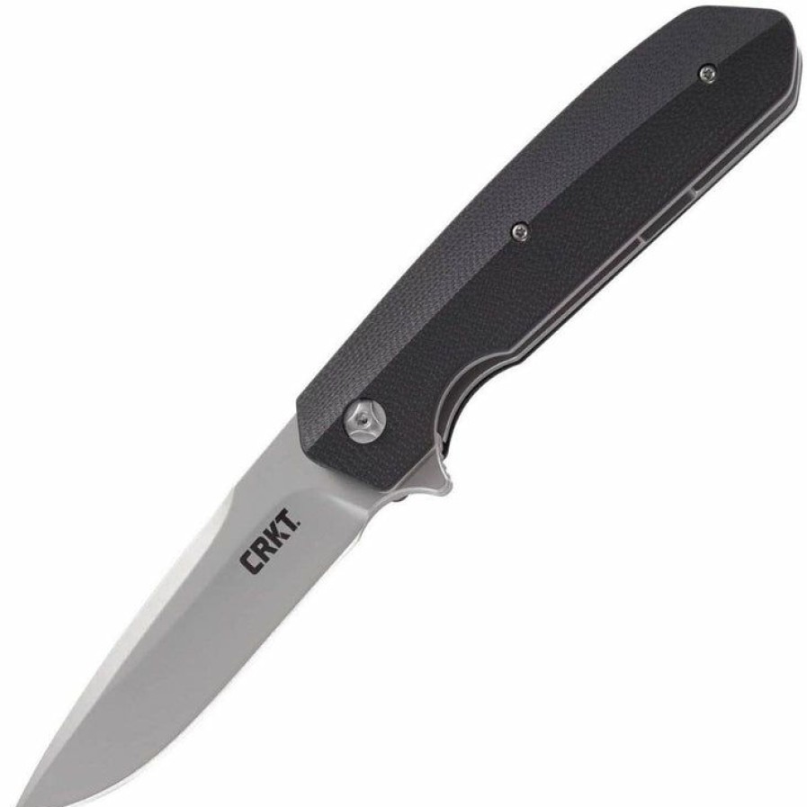 Sharp Knifves * | Favorable Price Columbia River (Crkt) Crkt Maven, 3.68 Plain Bead Blasted Blade, Black G10 Handle 6920