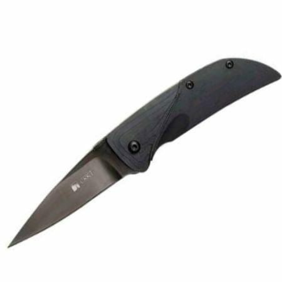 Sharp Knifves * | Half-Price Columbia River (Crkt) Columbia River Koji Hara Ichi, Black Handle, Black Blade, Plain, Assisted O