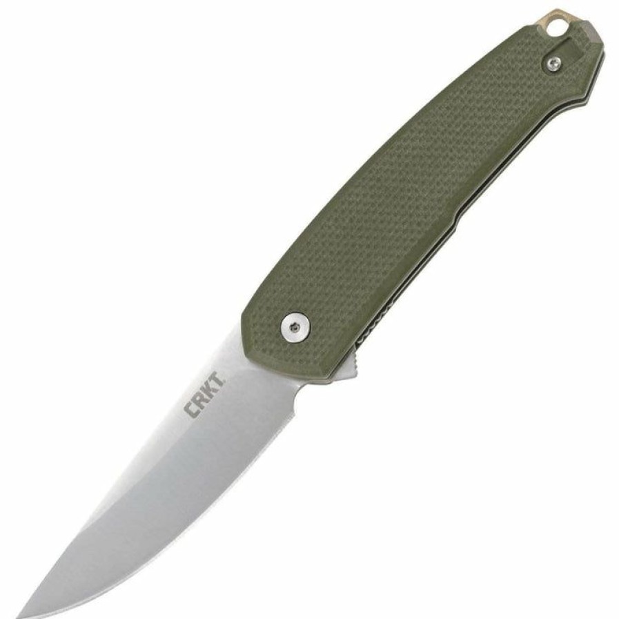 Sharp Knifves * | Affordable Price Columbia River (Crkt) Crkt Tueto, 3.28 Assisted Flipper Blade, Green G10 Handle 5325