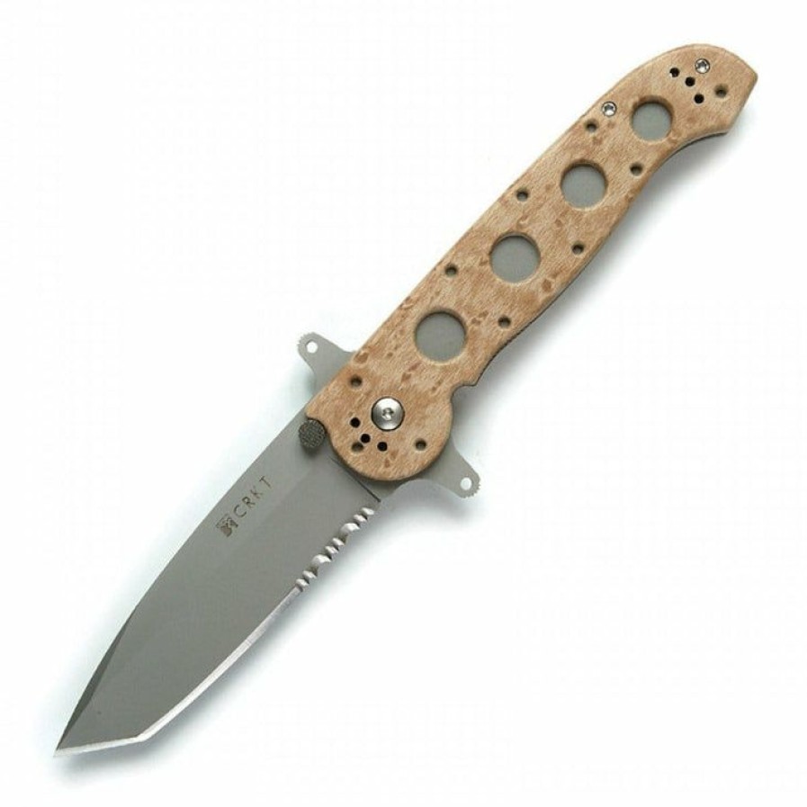 Mini Knifves * | Suitable Price Columbia River (Crkt) Crkt Special Forces M16 4 Pocket Knife (Combo Edge, Desert Tan Zytel Handle)