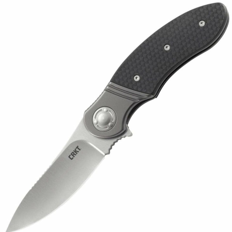 Sharp Knifves * | Reasonable Price Columbia River (Crkt) Crkt Hootenanny, 3.34 Blade, Steel Handle With Grn Overlays K300Kxp