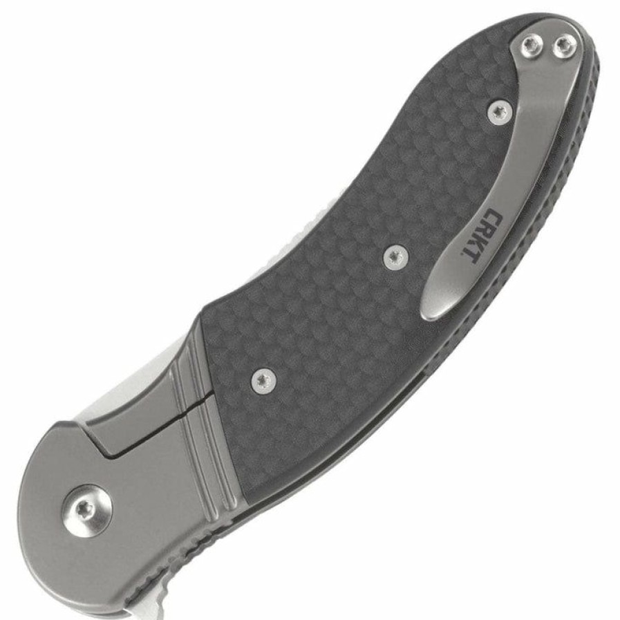 Sharp Knifves * | Reasonable Price Columbia River (Crkt) Crkt Hootenanny, 3.34 Blade, Steel Handle With Grn Overlays K300Kxp