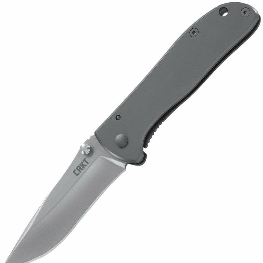 New Models * | Affordable Price Columbia River (Crkt) Crkt Drifter, 2.87 Plain Blade, Stainless Steel Handles 6450S