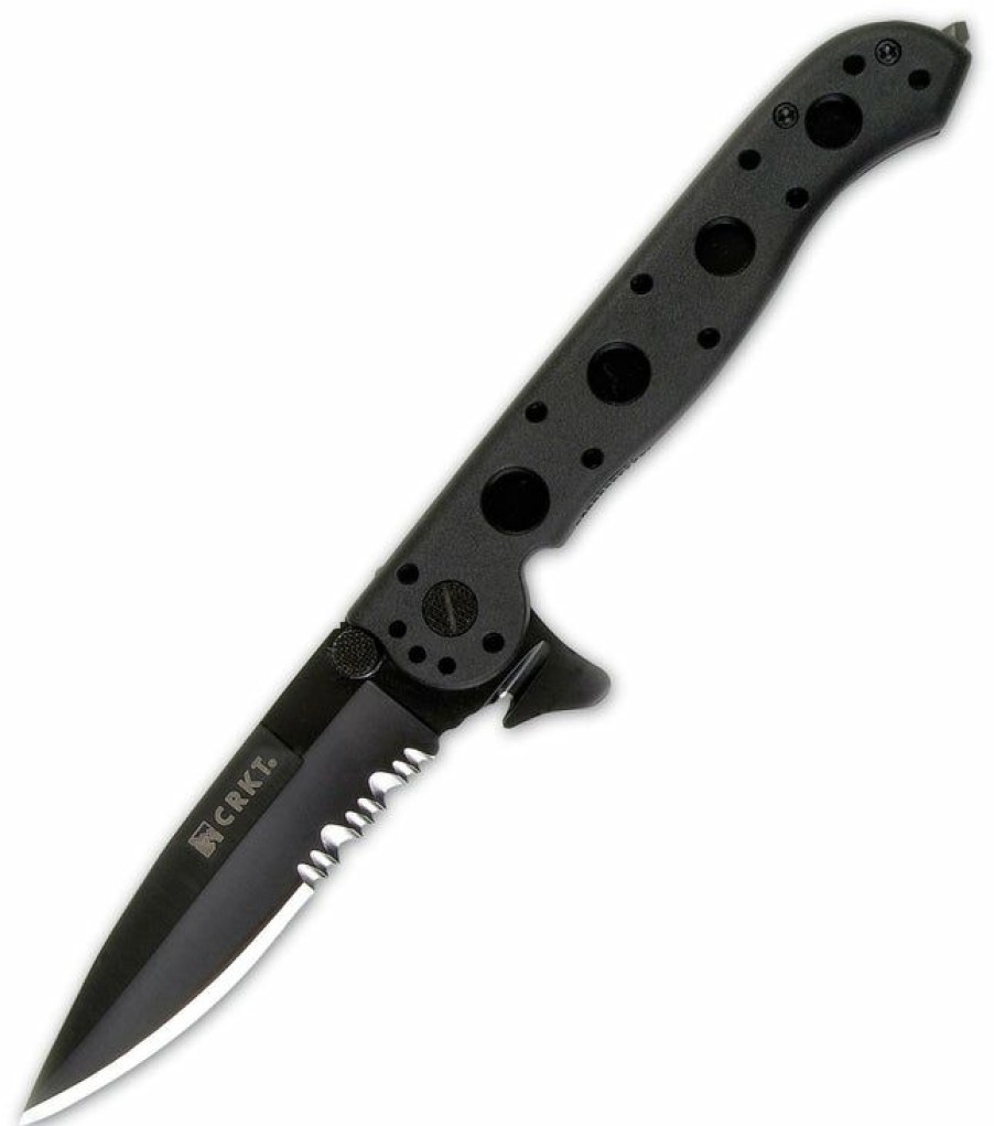 Mini Knifves * | Half-Price Columbia River (Crkt) Crkt Law Enforcement M16 3.4 Pocket Knife (Combo Edge, Black Zytel Handle)