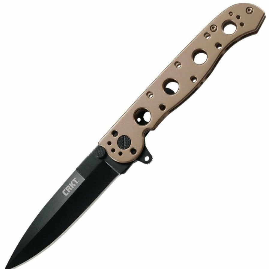 New Models * | Suitable Price Columbia River (Crkt) Crkt M16-03Bk, 3.55 Assisted Black Blade, Bronze Titanium Nitride Handle