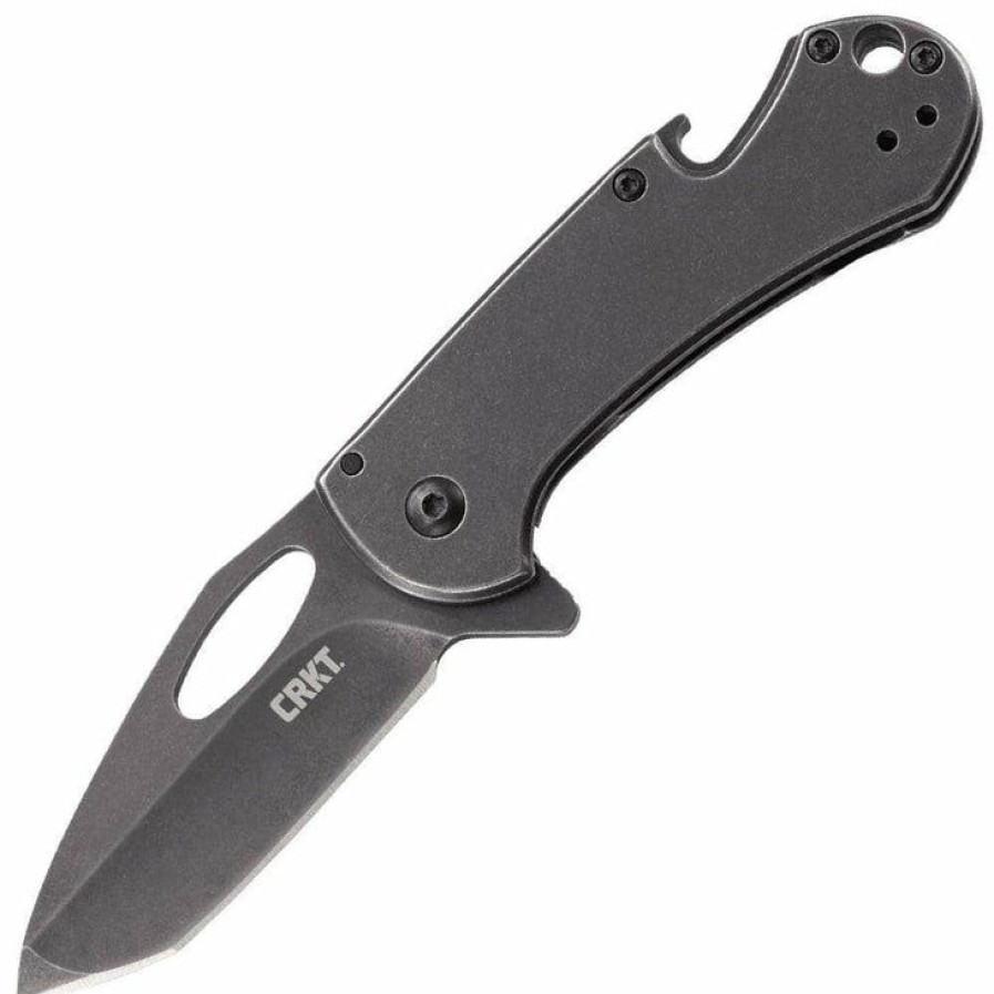 New Models * | Moderate Price Columbia River (Crkt) Crkt Bev-Edge, 2.54 Black Blade, Stainless Steel Handle 4635