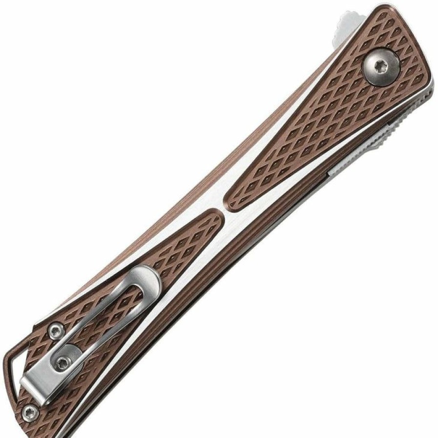 Sharp Knifves * | Half-Price Columbia River (Crkt) Crkt Crossbones Bronze, 3.54 Aus8 Blade, 6061 Aluminum Handle 7530B