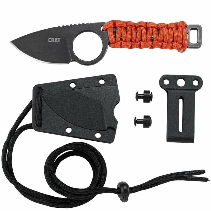 Sharp Knifves * | Favorable Price Columbia River (Crkt) Crkt Tailbone, 2.13 Blade, Carbon Steel/Paracord Handle, Sheath 2415