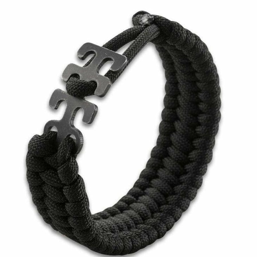 Mini Knifves * | Half-Price Columbia River (Crkt) Adjustable Paracord Bracelet Black