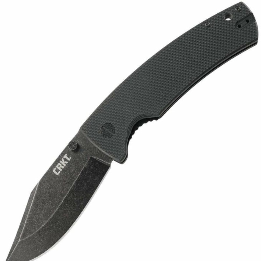 Sharp Knifves * | Reasonable Price Columbia River (Crkt) Crkt Gulf, 4.08 Stonewash Blade, Black G10 Handle 2795