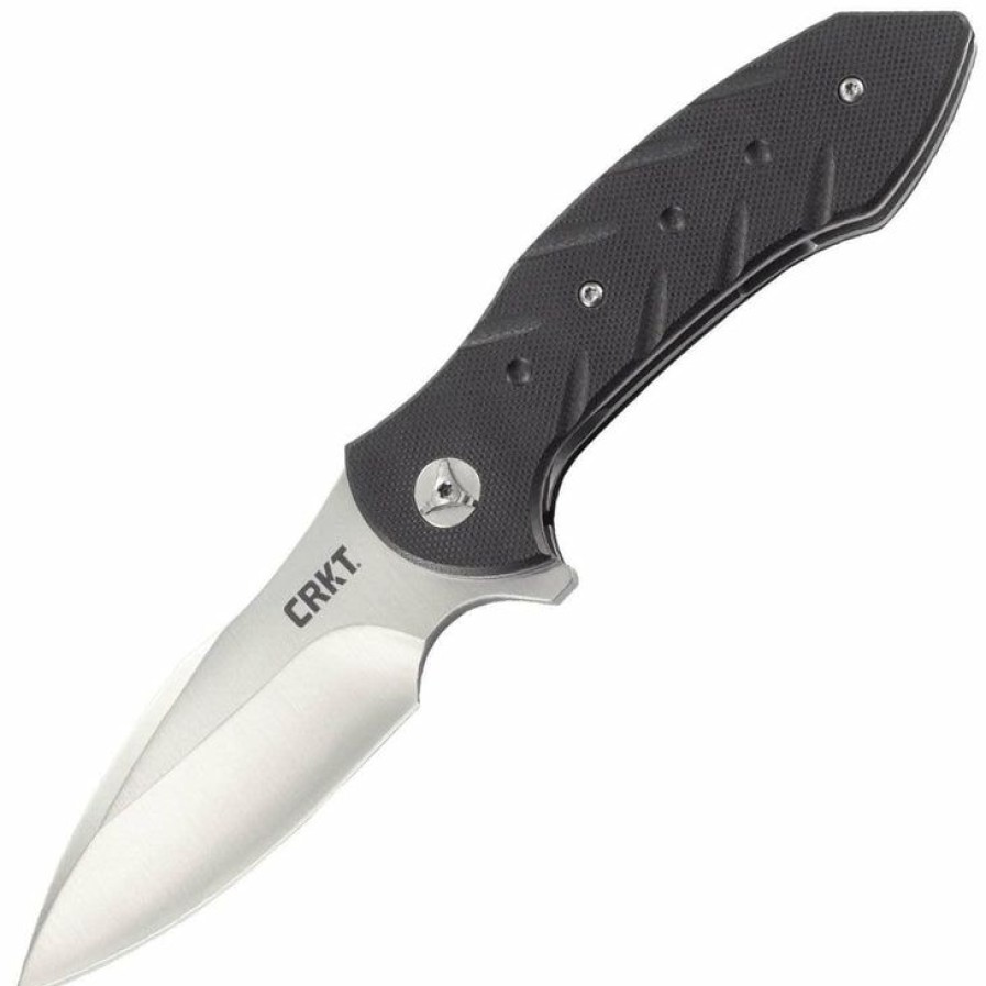 New Models * | Half-Price Columbia River (Crkt) Crkt Terrestrial, 3.35 Satin Blade, Black G10 Handle 5370