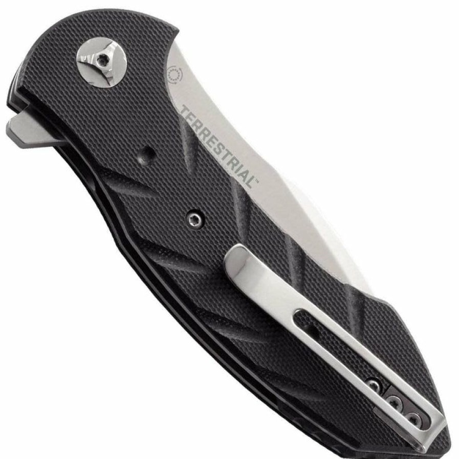 New Models * | Half-Price Columbia River (Crkt) Crkt Terrestrial, 3.35 Satin Blade, Black G10 Handle 5370