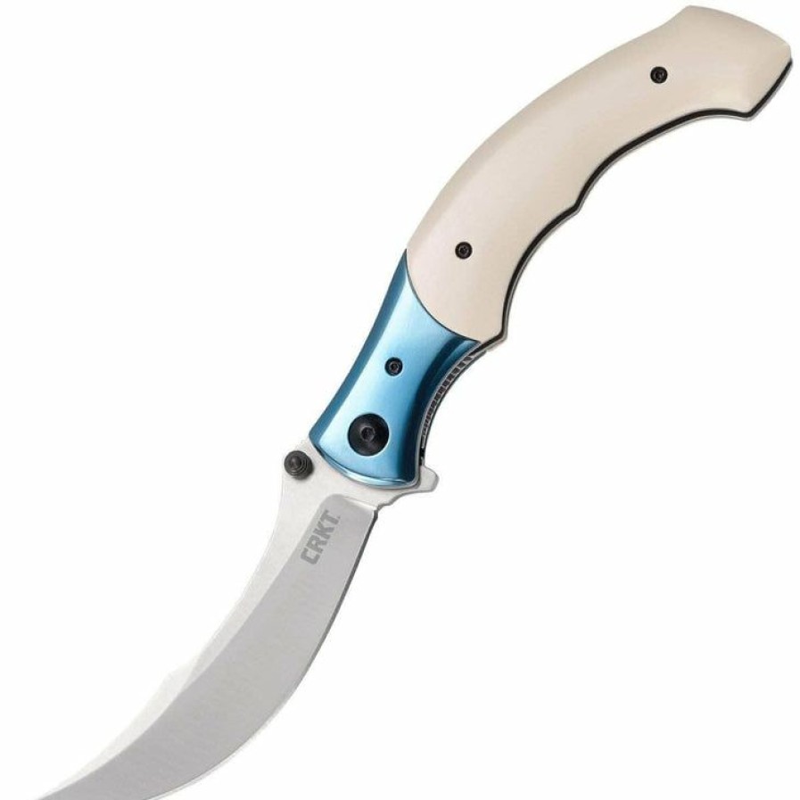 New Models * | Moderate Price Columbia River (Crkt) Crkt Ritual, 4.37 12C27 Sandvik Blade, Ivory Micarta/Steel Handle 7471