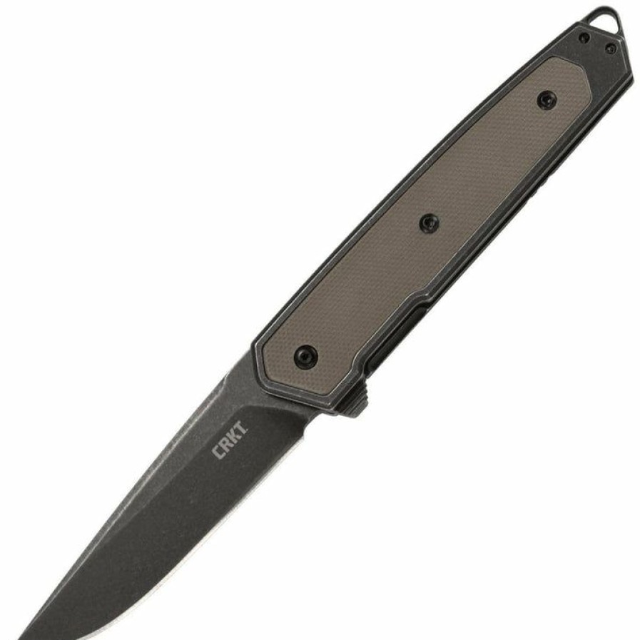 Sharp Knifves * | Favorable Price Columbia River (Crkt) Crkt Cinco, 2.89 D2 Stonewashed Blade, Steel/G10 Handle 7091