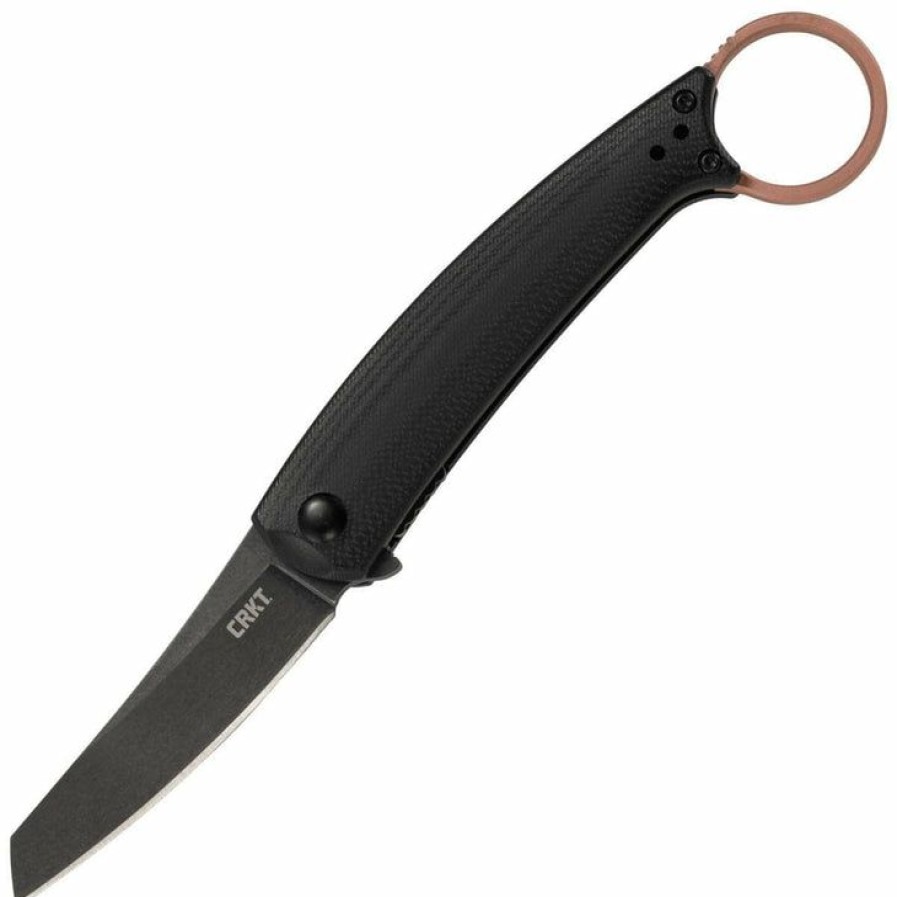 Sharp Knifves * | Reasonable Price Columbia River (Crkt) Crkt Ibi, 2.71 D2 Flipper Blade, Black G10 Handle 7150