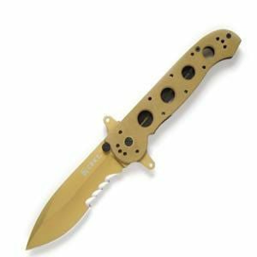 Mini Knifves * | Moderate Price Columbia River (Crkt) Columbia River M21 Special Forces Pocket Knife W/Desert Tan G10 Handle, Com