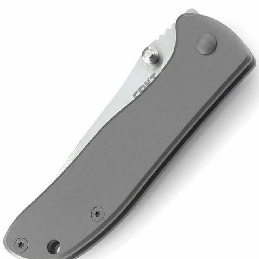 Sharp Knifves * | Reasonable Price Columbia River (Crkt) Crkt Drifter, 2.87 Serrated Blade, Stainless Steel Handles 6460S