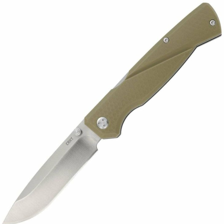 Sharp Knifves * | Half-Price Columbia River (Crkt) Crkt Kova, Ken Steigerwalt Design, 3.5 Blade, Od Green Grn Handle 6434