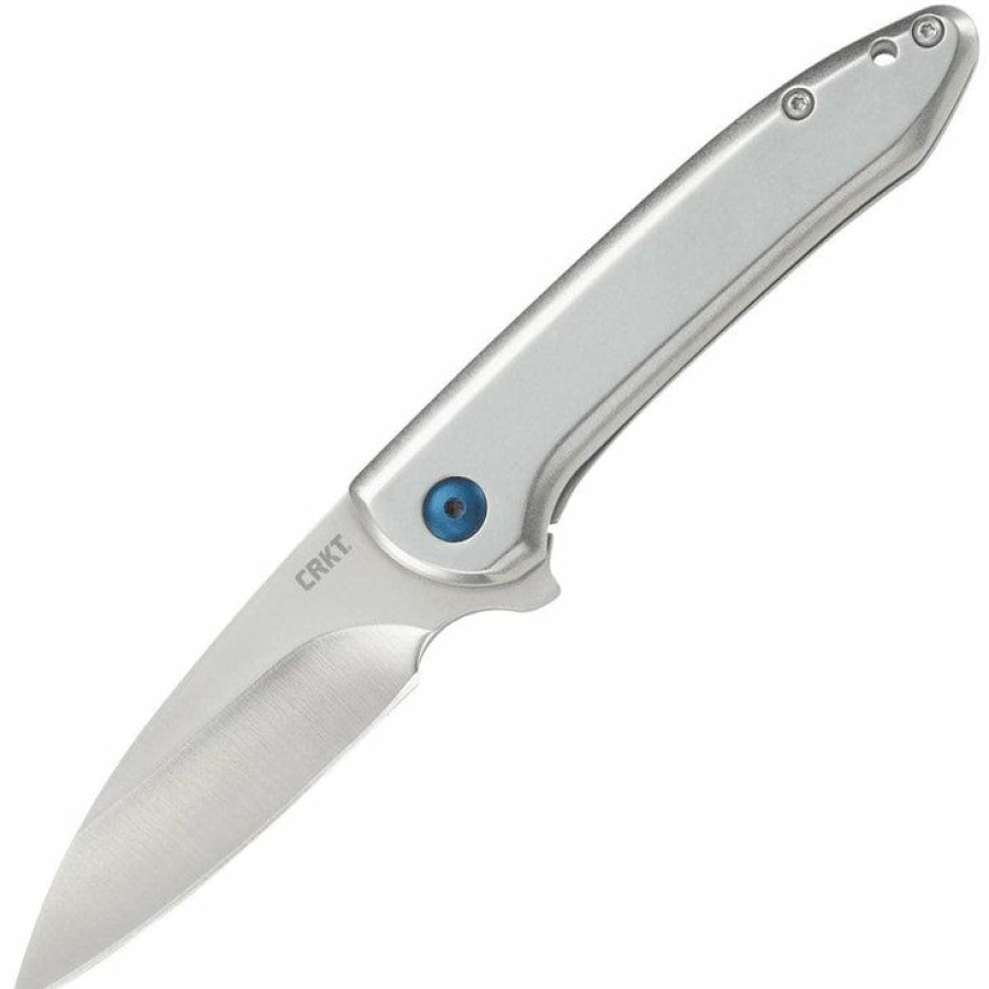 New Models * | Moderate Price Columbia River (Crkt) Crkt Delineation, 2.94 Satin Blade, Stainless Steel Handle 5385