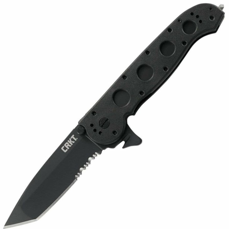 New Models * | Affordable Price Columbia River (Crkt) Crkt M16-14Zlek Rescue Knife, 3.75 Combo Tanto Blade, Black Grn Handle